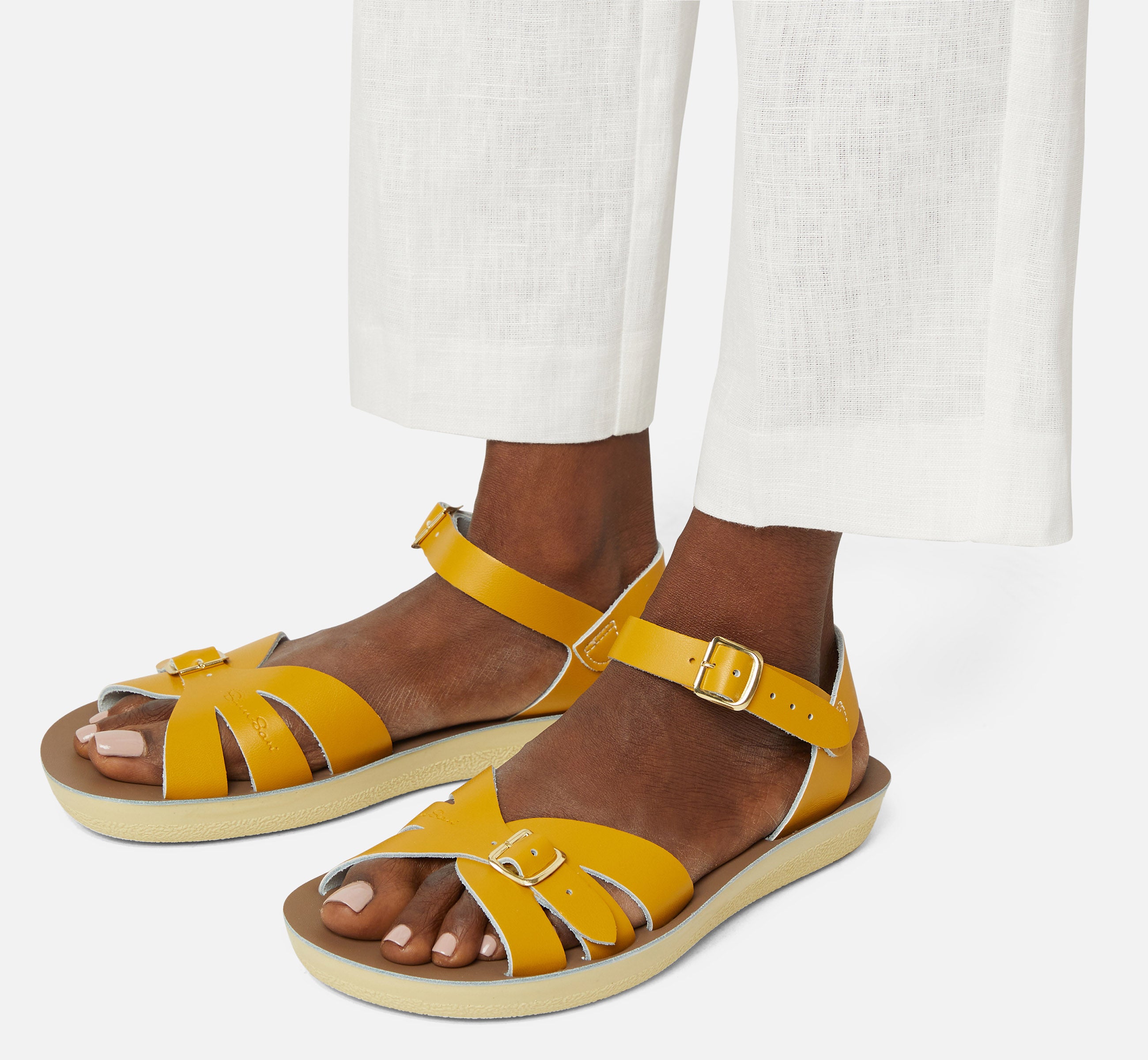 Salt water sandals mustard on sale