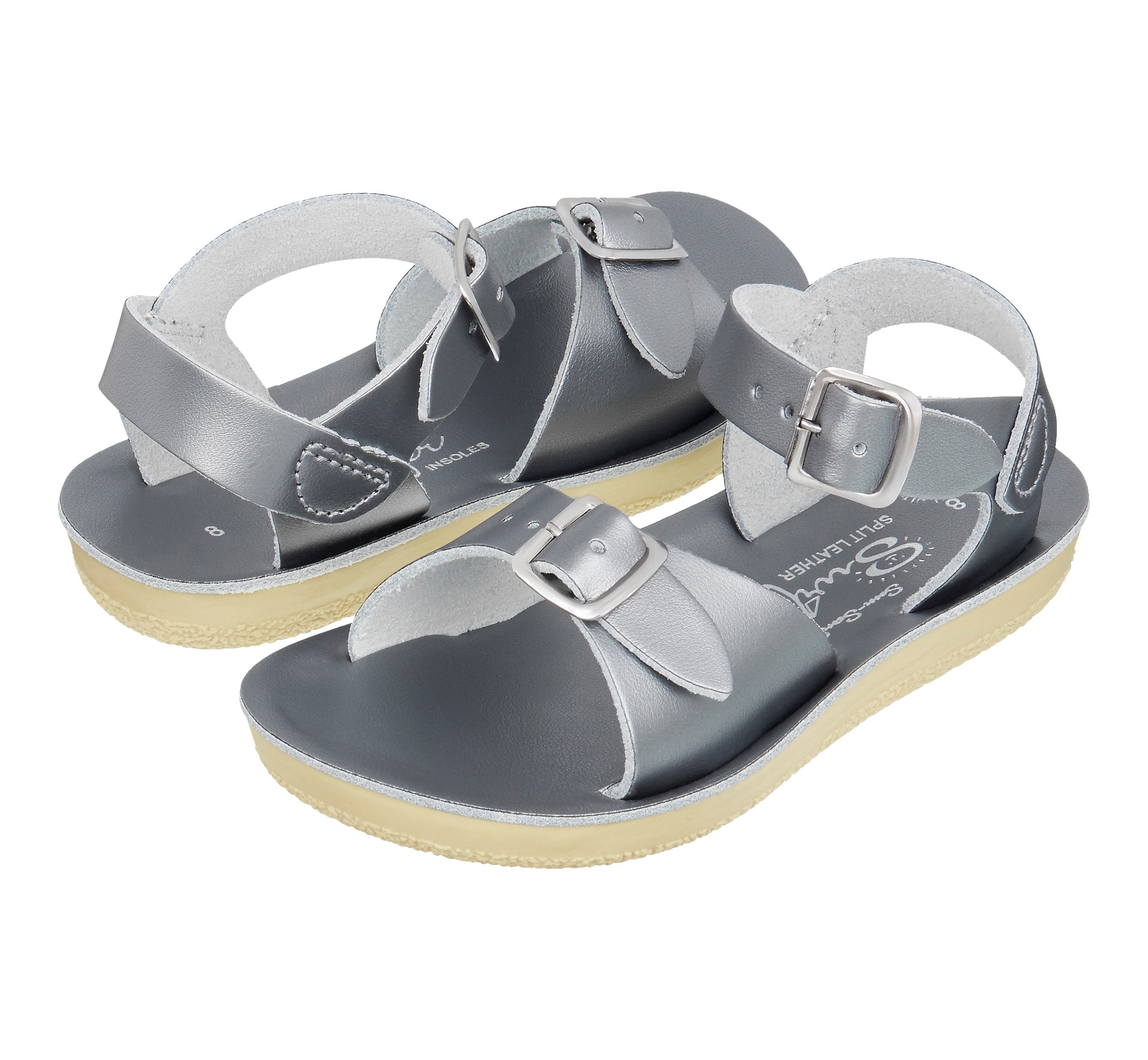 Surfer Pewter Kids Sandal - Salt-Water Sandals Shop UK