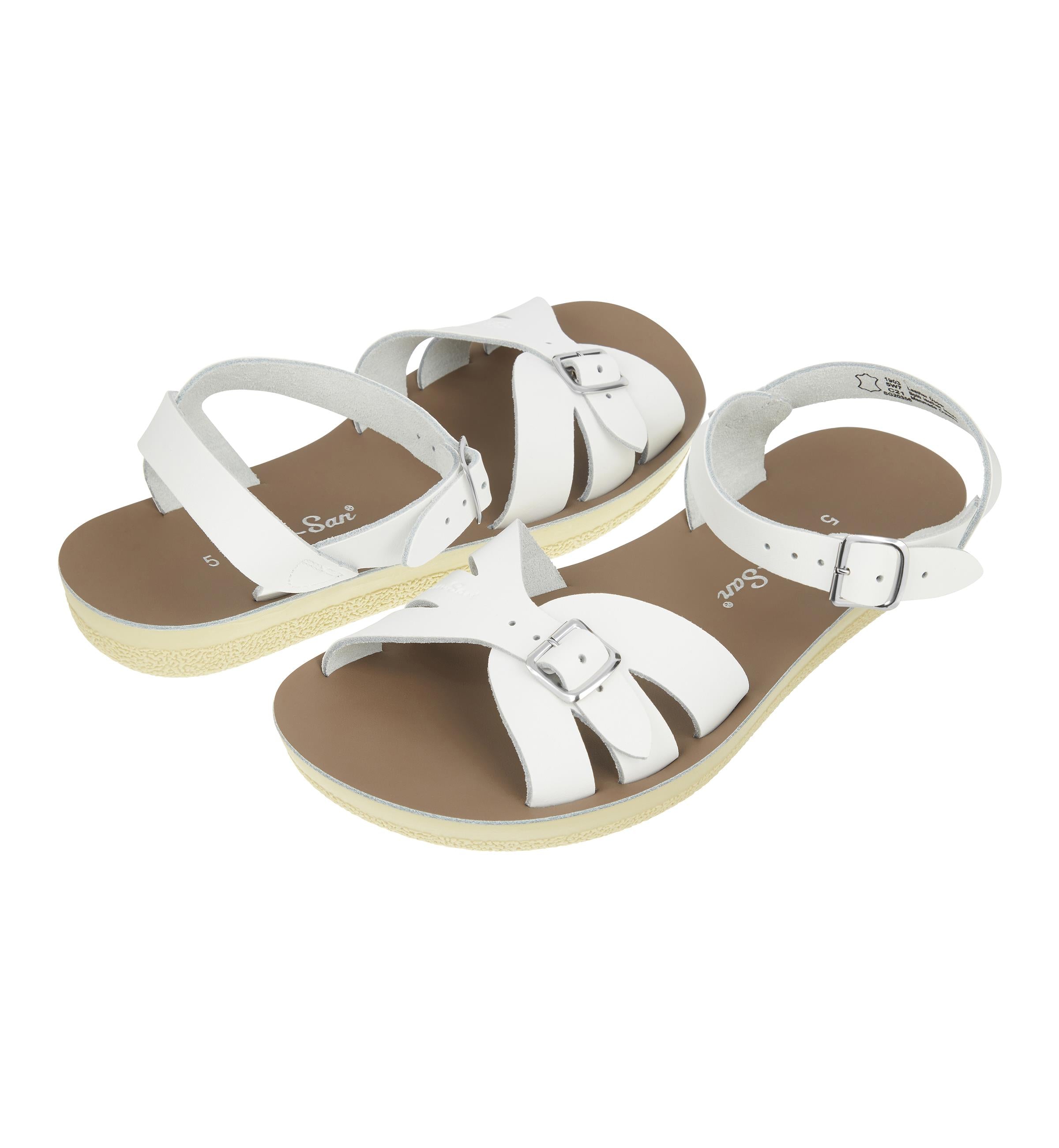 Boardwalk White Womens Sandals - Salt-Water Sandals Shop UK