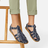 Fisherman Shark Original Navy Kids Sandal - Kids Closed Toe Fisherman Sandals - Salt-Water Sandals UK