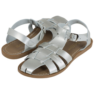 Fisherman Shark Original Silver Kids Sandal - Kids Closed Toe Fisherman Sandals - Salt-Water Sandals UK