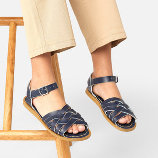 Retro Navy Kids Sandal - Salt-Water Sandals UK