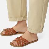 Retro Slide Tan Womens Sandal - Salt-Water Sandals UK