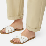 Classic Slide White Womens Sandal - Salt-Water Sandals UK