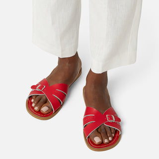 Classic Slide Red Womens Sandal - Salt-Water Sandals UK