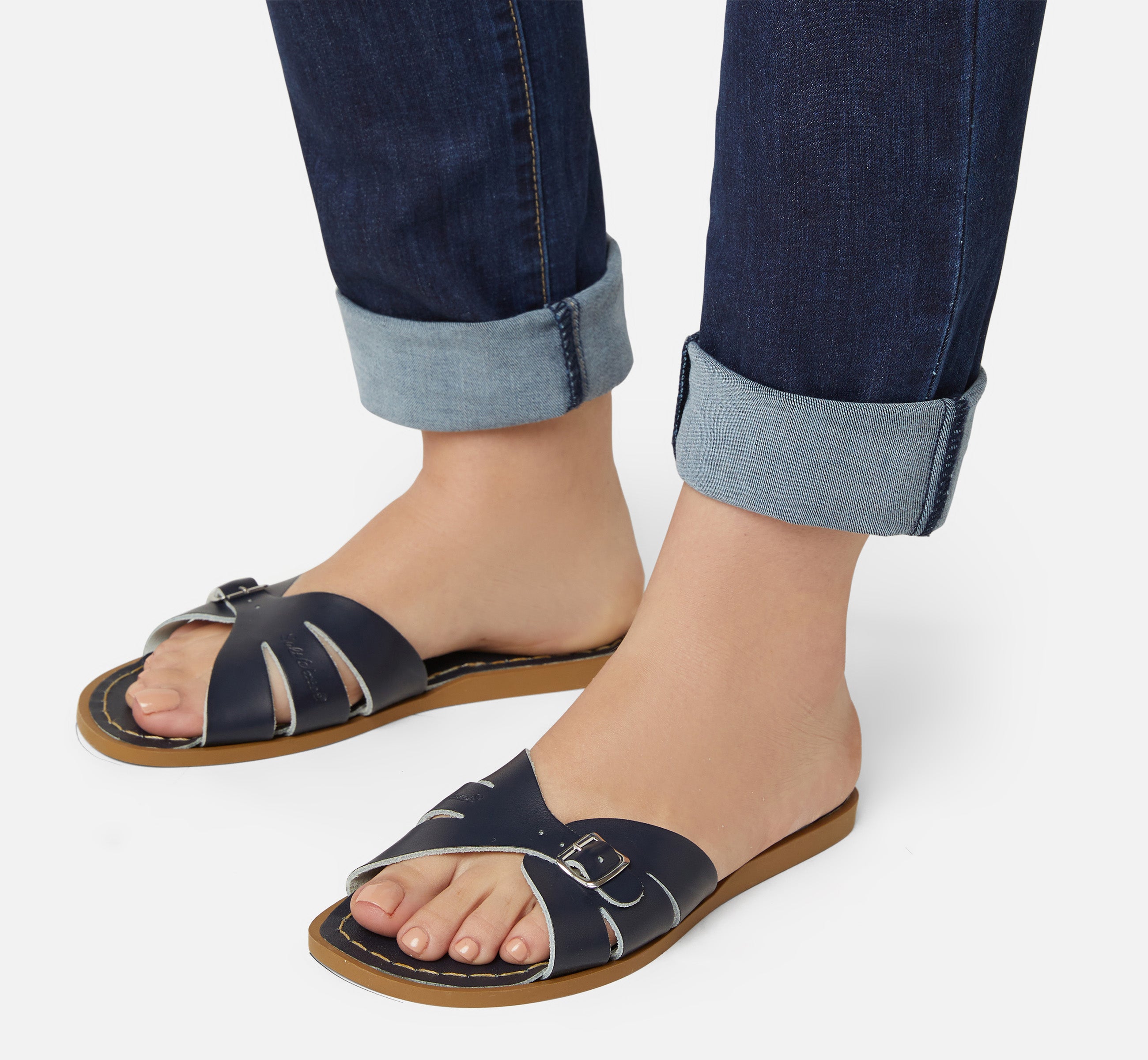 Classic Slide Navy Womes Sandal Salt Water Sandals Shop UK