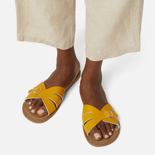 Classic Slide Mustard Womens Sandal - Salt-Water Sandals UK